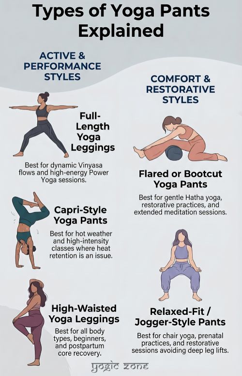 Types of Yoga Pants - Infographic