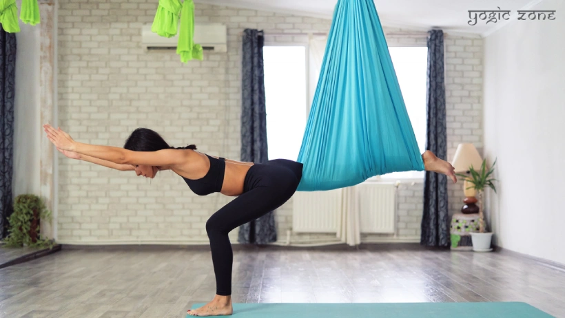 Feature image of blog on Aerial Yoga for beginners by staging.yogiczone.com