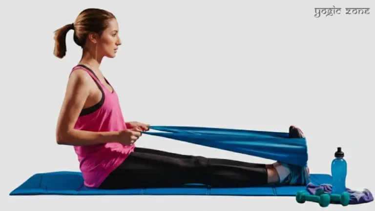 Lady demonstrating yoga strap benefits. Blog by staging.yogiczone.com