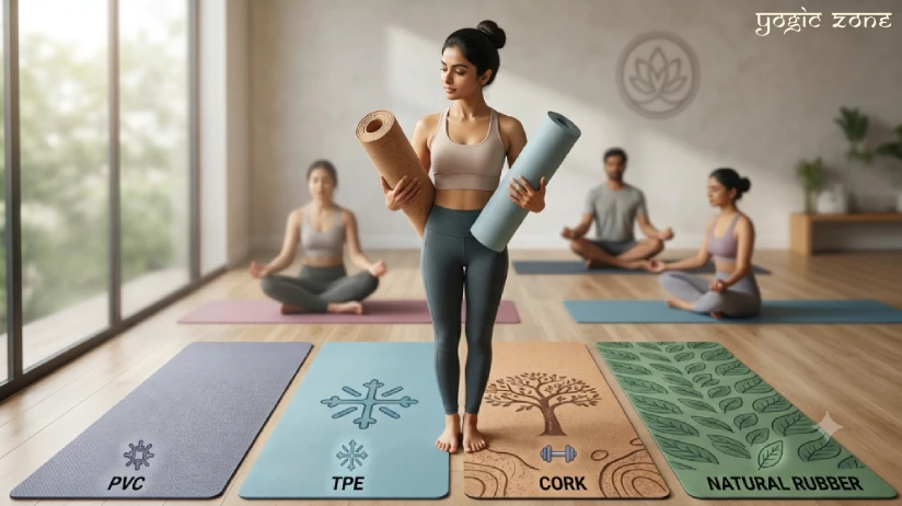 PVC-vs-TPE-vs-Cork-vs-Rubber-Yoga-Mats comparison